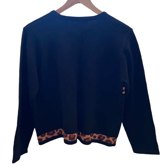 Marisa Christina Classics Petite Animal Cardigan Sz Small - Picture 2 of 10